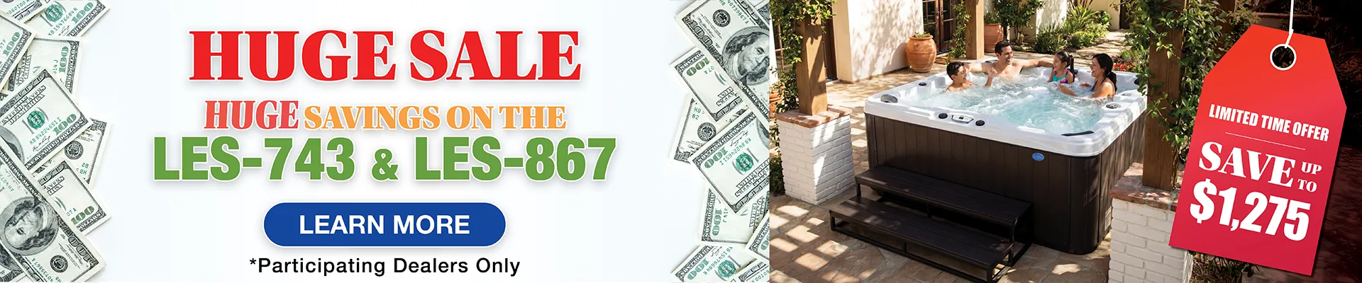 Calspas hot tub being used in a family setting - Lancaster